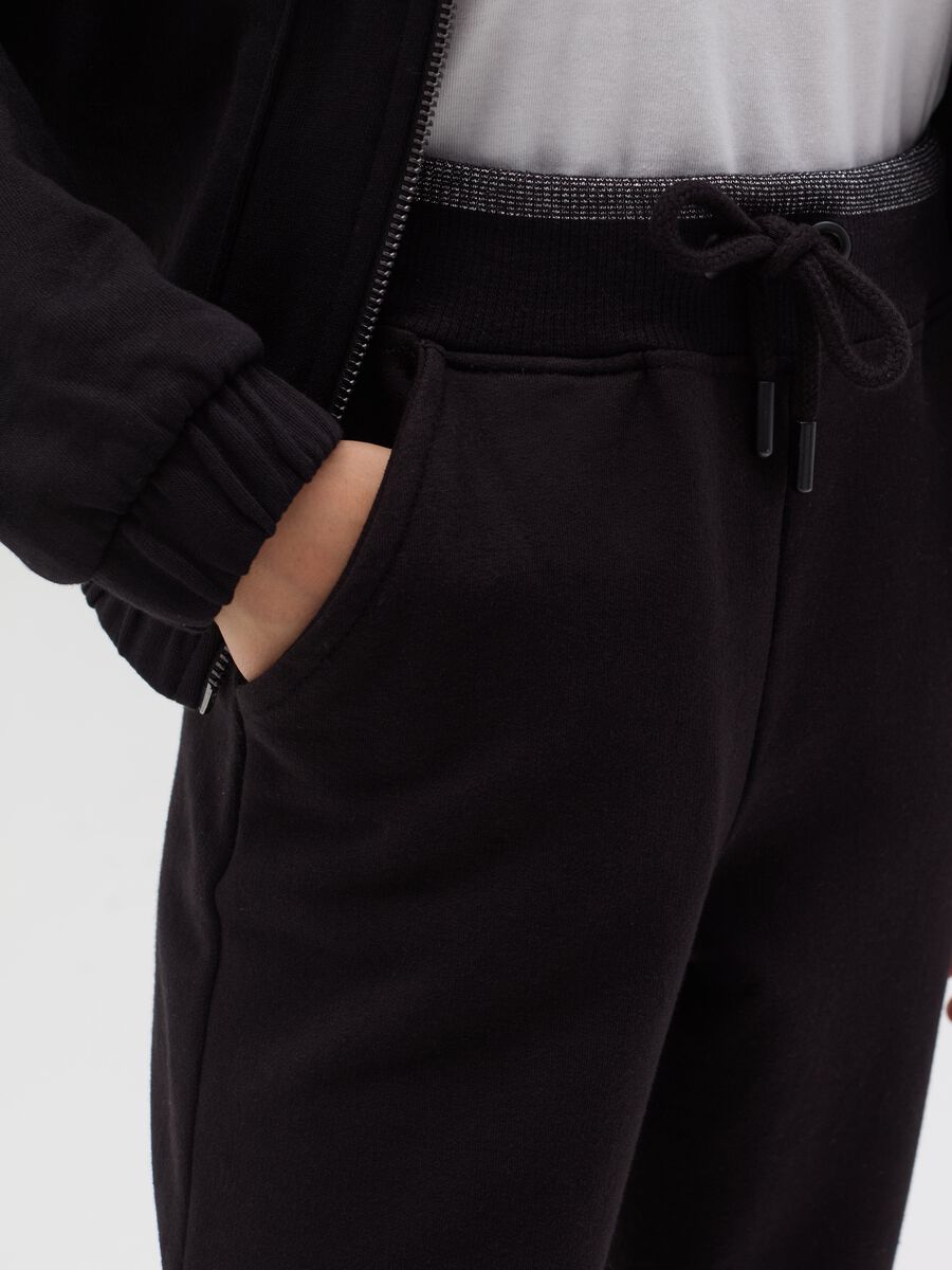 Joggers con coulisse e lurex _1