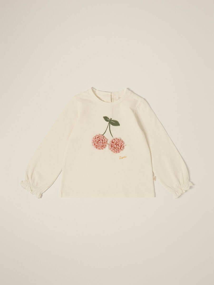 White Long Sleeve T-Shirt for Girls_0