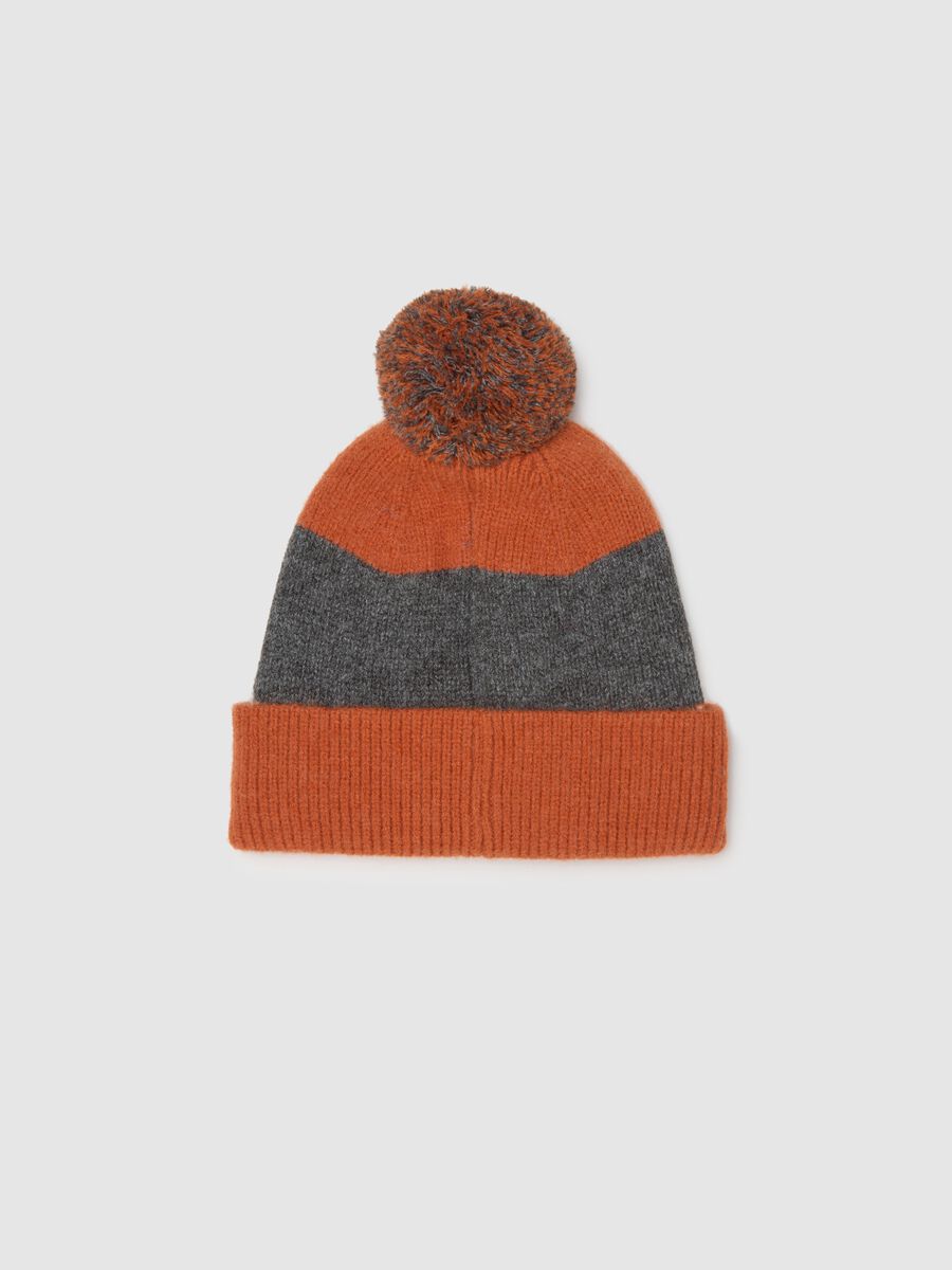 Orange Hat with Bear Print_1