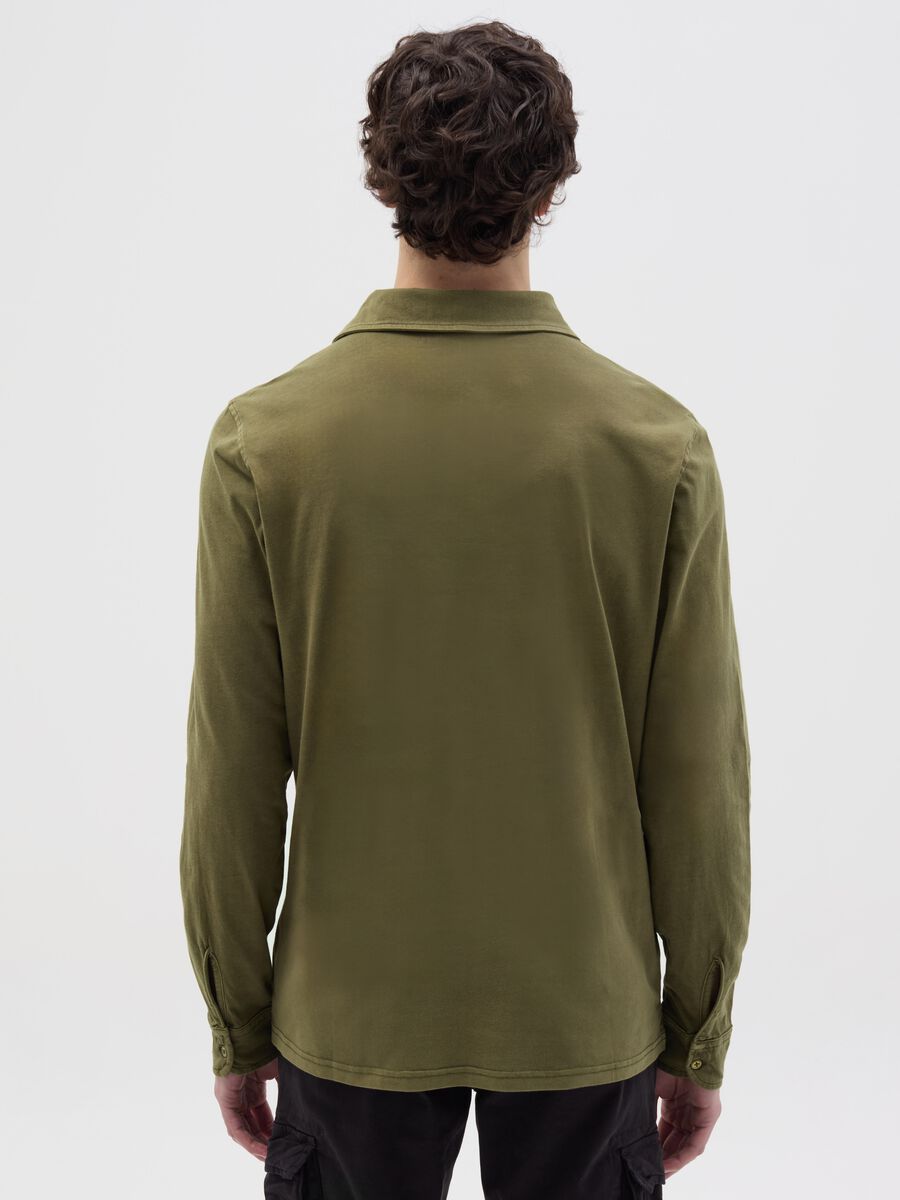 Long-sleeved polo shirt in cotton_3