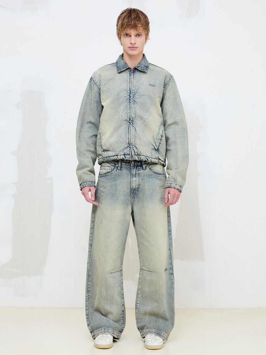 Denim Padded Jacket Vintage Light Blue_2