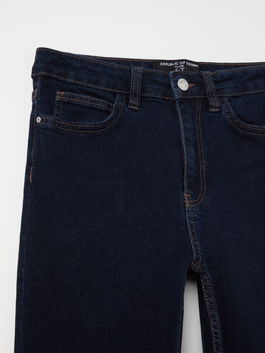 Jeans flare fit cinque tasche_5