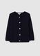 Regular fit blue cardigan for girls with buttons_0