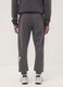 Pantaloni sportivi grigi in misto cotone con coulisse e stampa Chicago Bulls_2