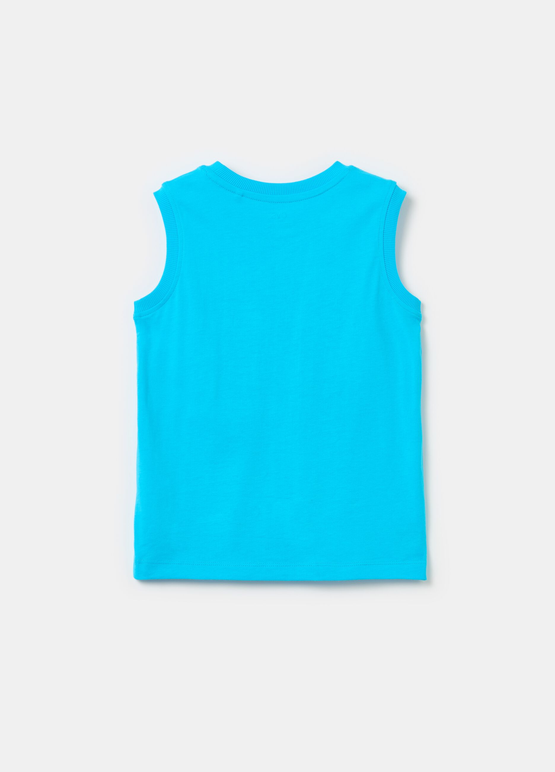 Tank top with tropical surf print