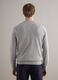 Maglione girocollo in puro cotone grigio regular fit_3