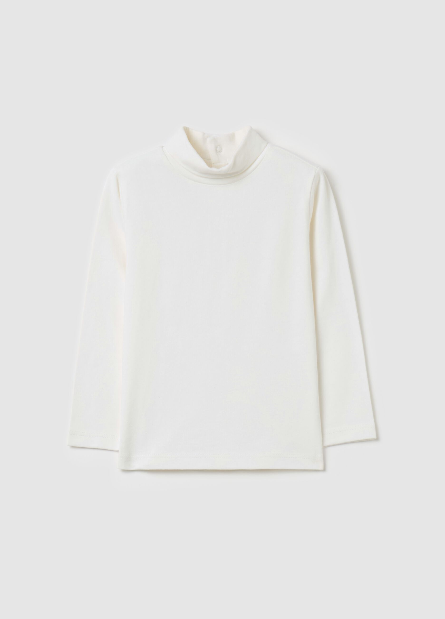 T-shirt with long sleeves and high neck
