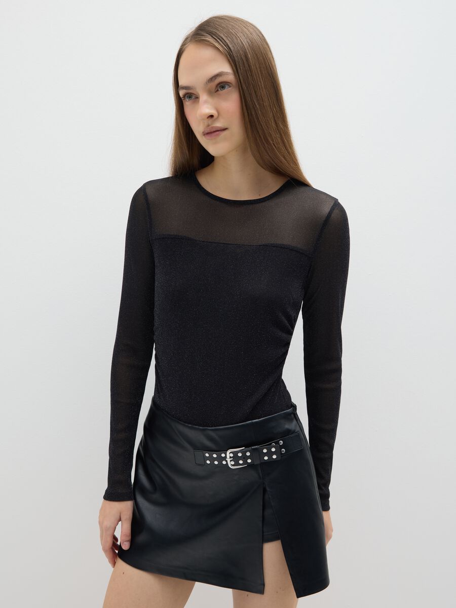 Black body without cups regular fit with transparencies_0