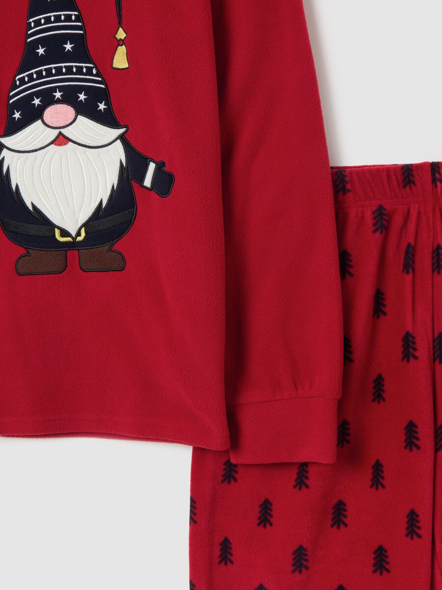 Red long pyjamas regular fit with Christmas motifs_5