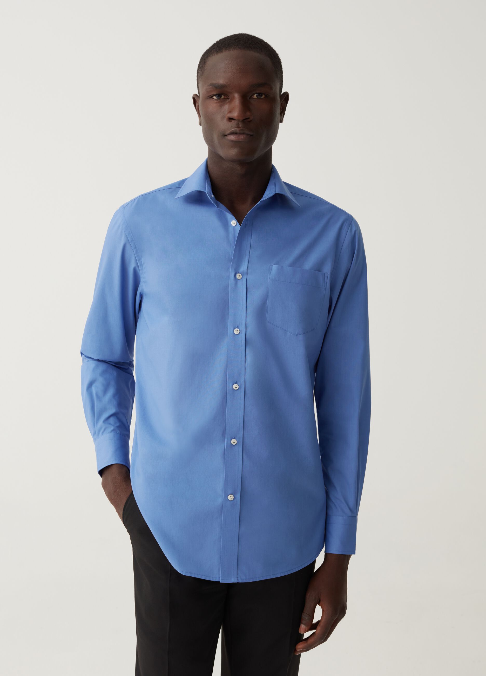 Regular-fit shirt with pocket