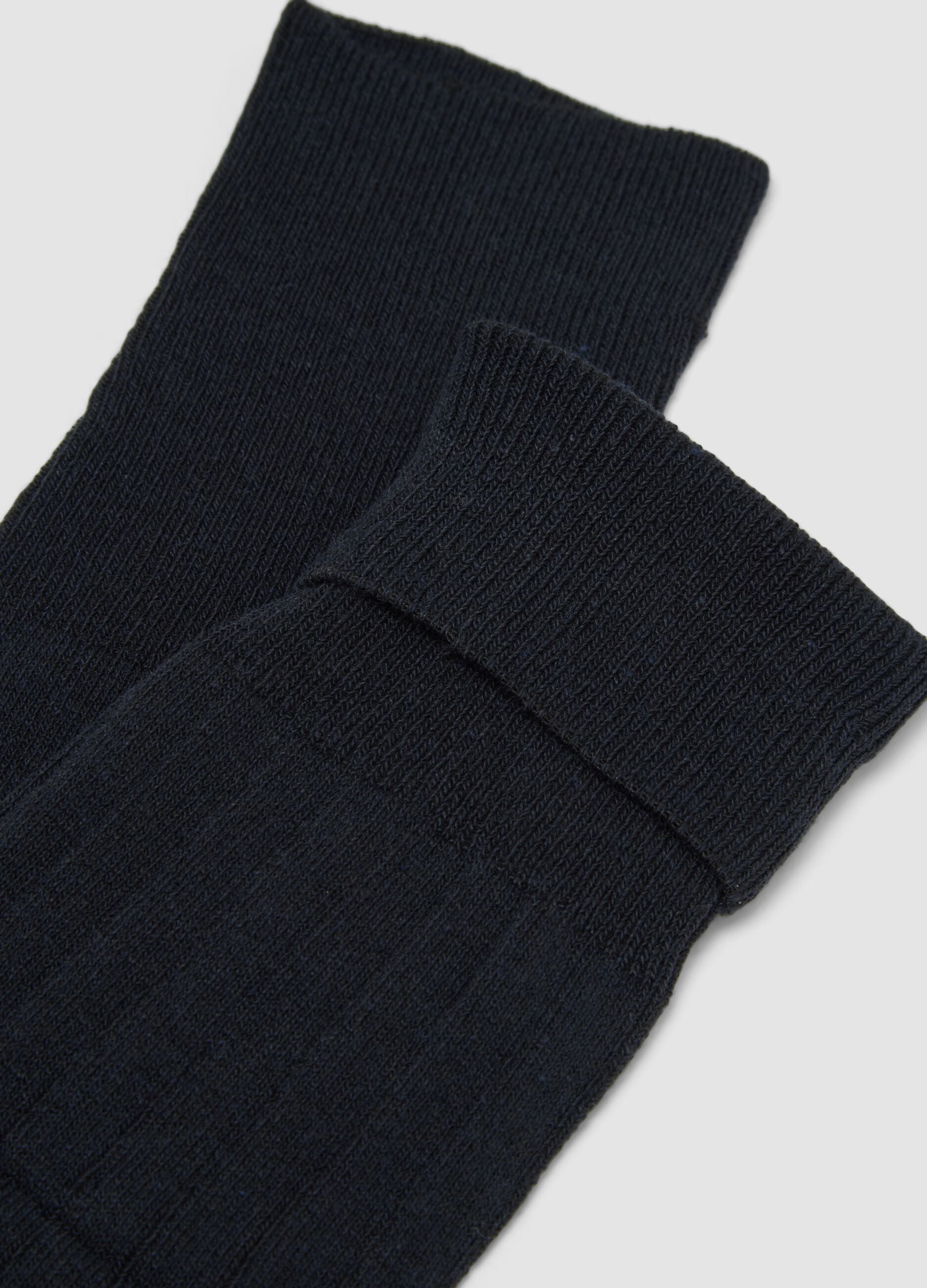 2-pack of blue long socks in stretch cotton
