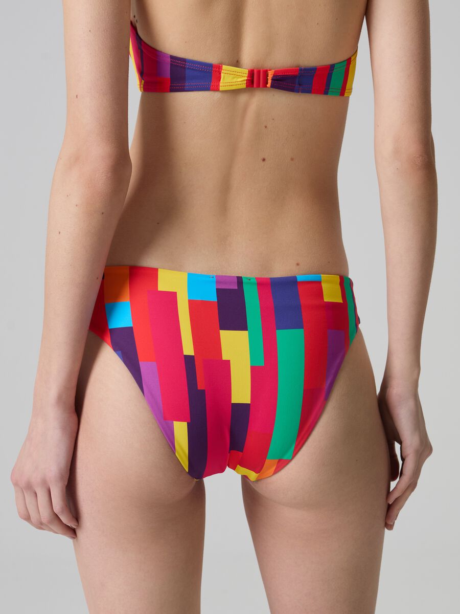 Multi-color print bikini bottoms_2