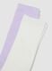 Pack of five long socks in white, lilac purple and light pink in stretch organic cotton_1