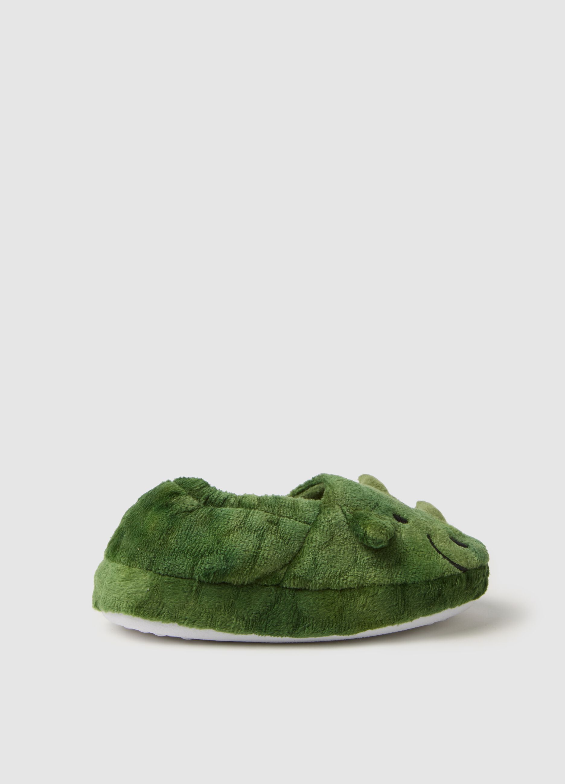 Green children's slippers