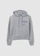 Grey cotton blend hoodie regular fit with Lakers logo_4