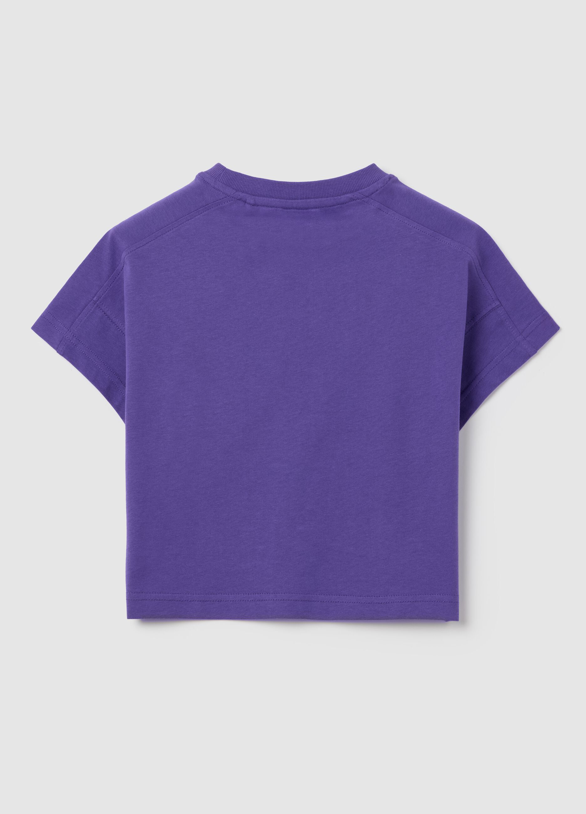 Relaxed Purple T-shirt in Organic Cotton