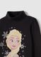 T-shirt with high neck with Elsa print and diamantés_2