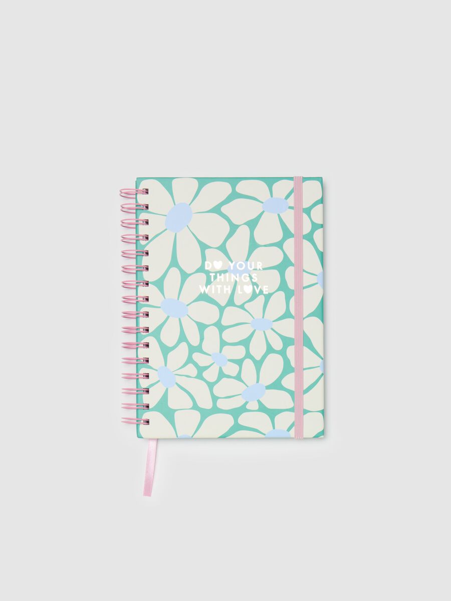 Spiral notepad with flowers print_0