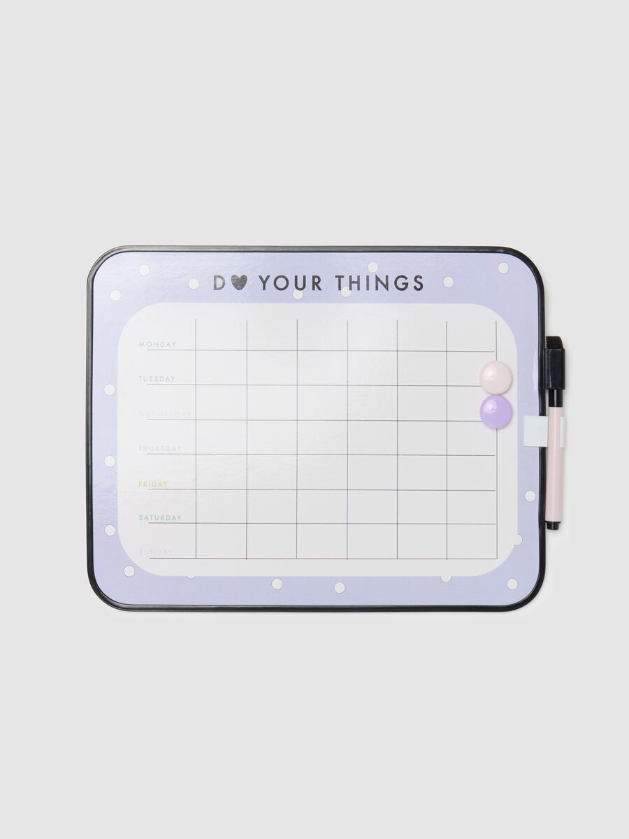 Magnetic board with weekly agenda_0