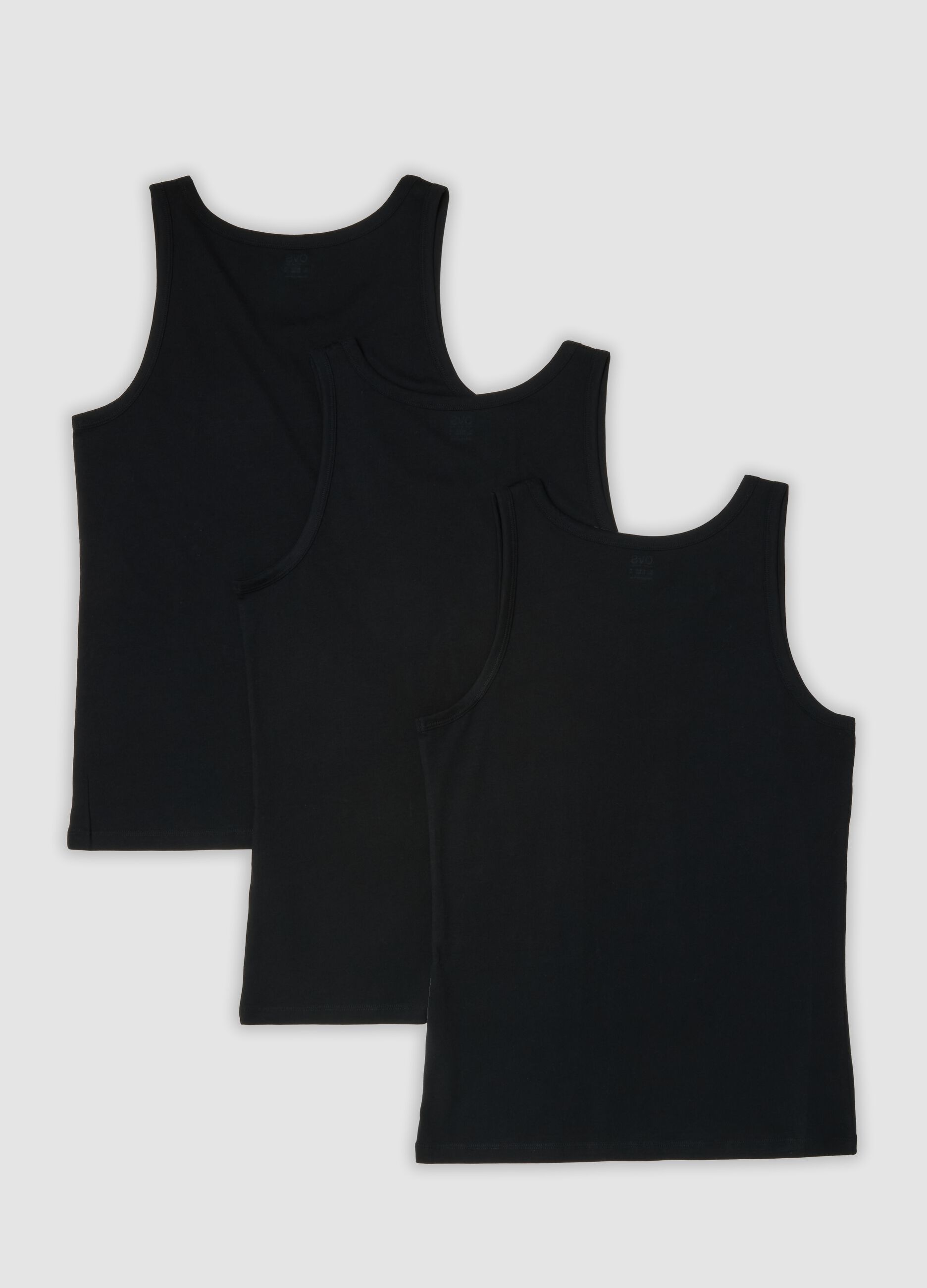 3-pack of blue organic cotton vests