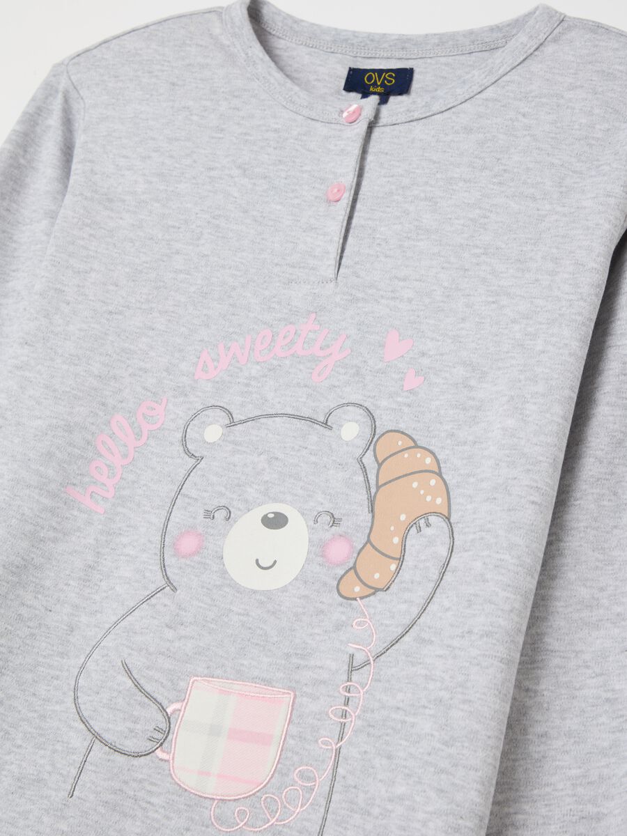 Organic cotton pyjamas with teddy bear print_2