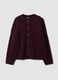 Red stretch-wool oversized cardigan_0