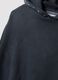 Hoodie grigia in misto cotone con strass relaxed fit_1