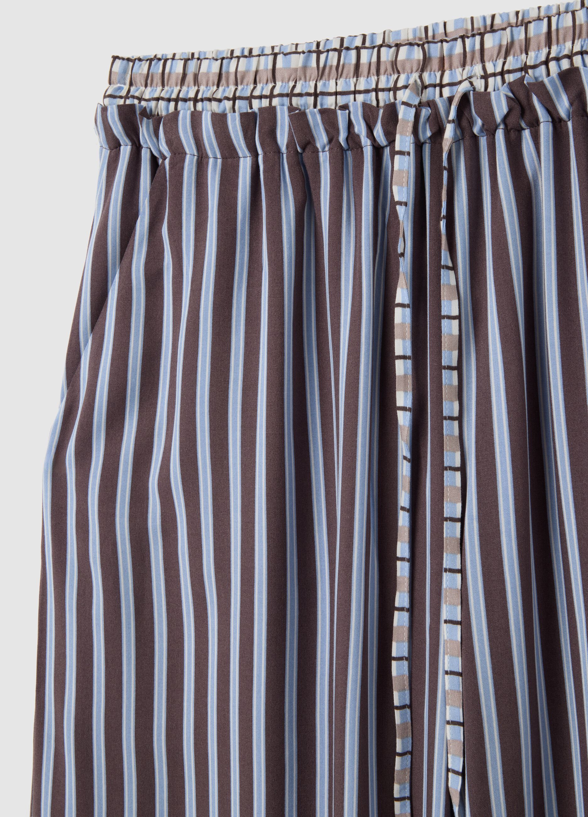 Brown Striped Pyjama Trousers