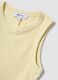 Yellow cropped stretch cotton tank top_5