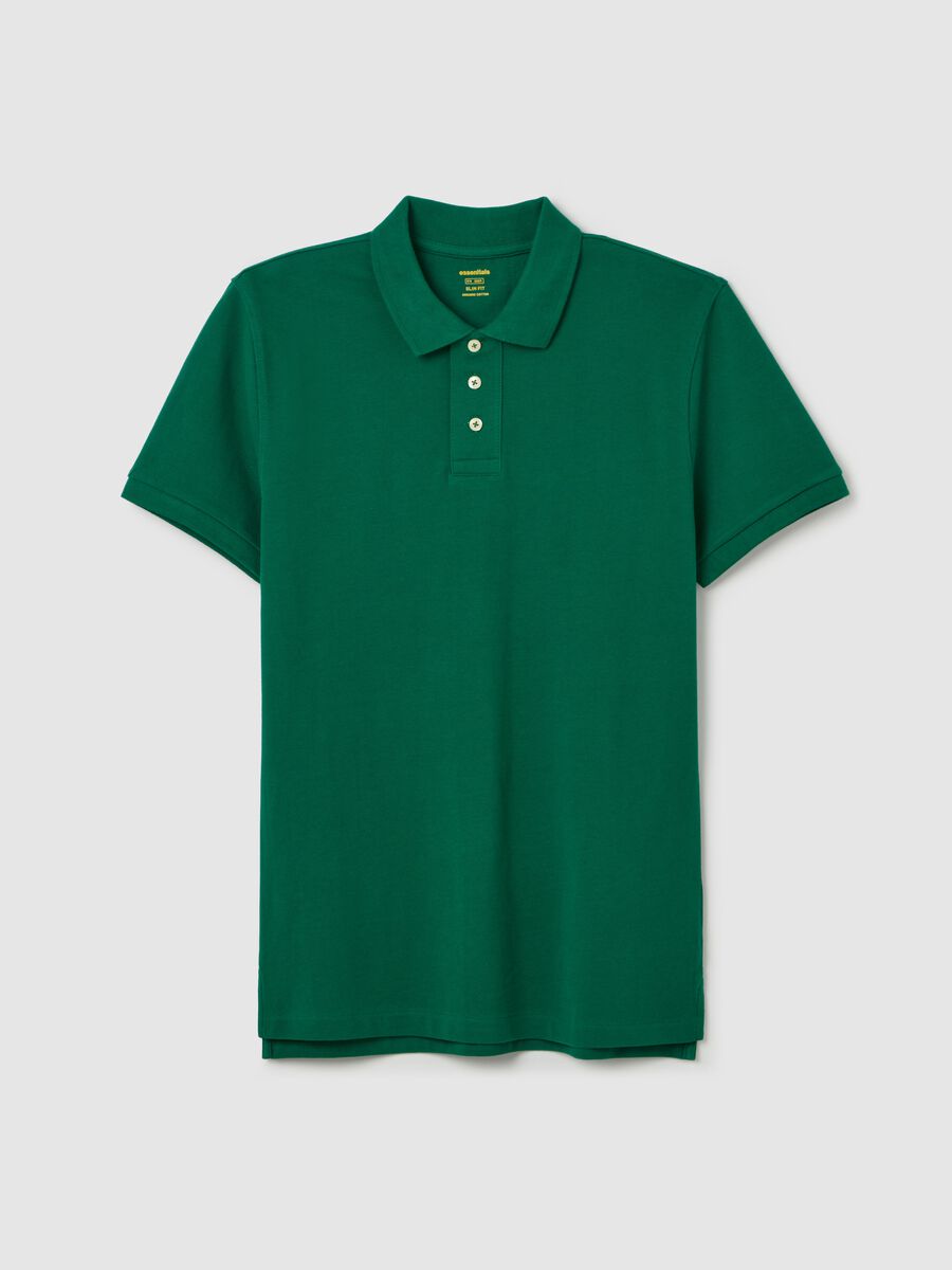 Green short sleeve cotton polo_4