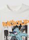 White oversized pure cotton T-shirt with skate print for boys_2