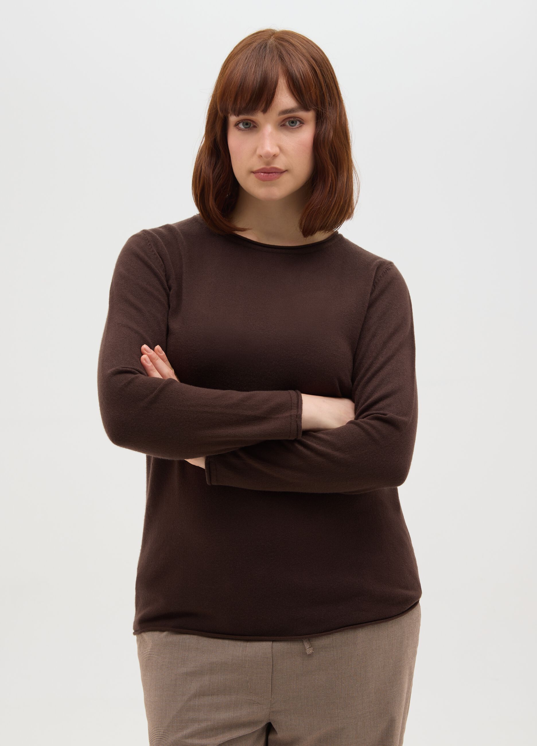 Brown Acrylic Jumper