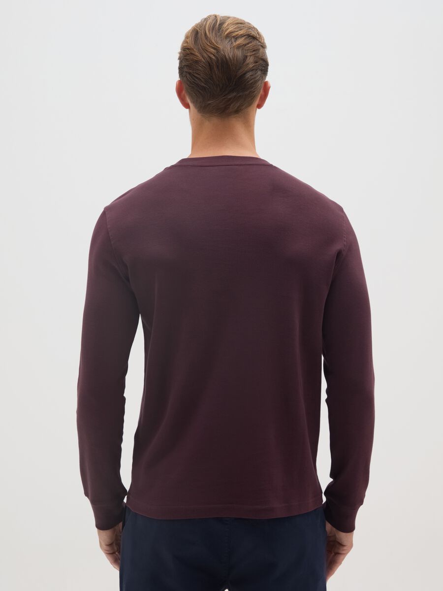 T-shirt in puro cotone viola regular fit_2