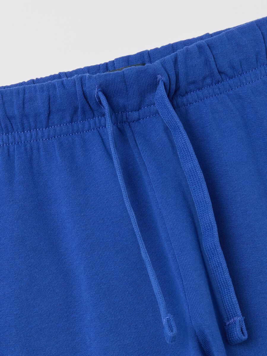 Fleece joggers with drawstring and print_3