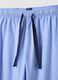 Light Blue Classic Fit Pajama Trousers in Pure Cotton_5