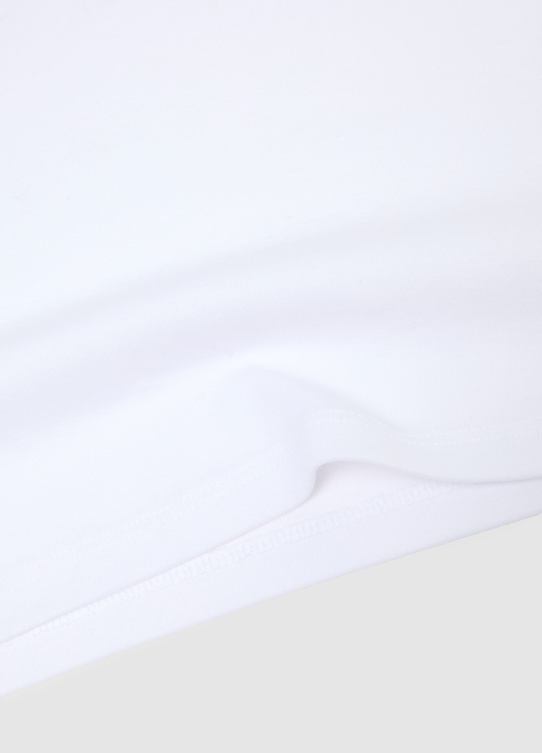 Bipack white girl's vest in pure cotton regular fit