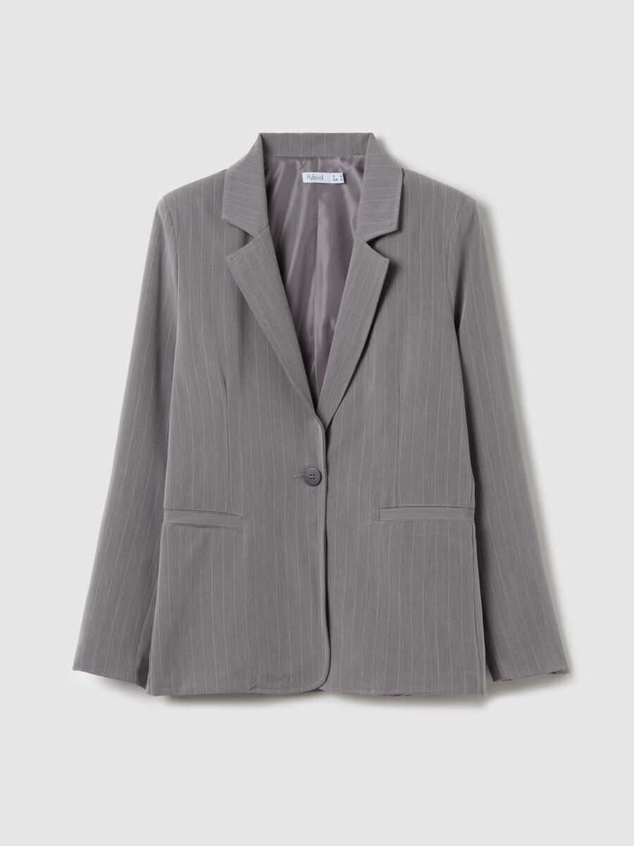 Single-breasted pinstriped blazer_4