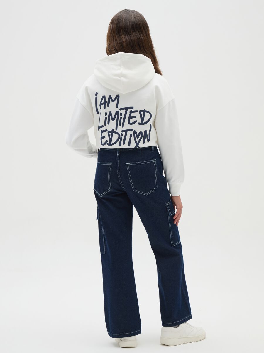 Girls' pure cotton blue regular fit jeans_2