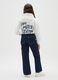 Girls' pure cotton blue regular fit jeans_1