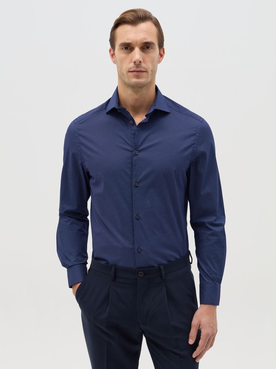 Regular-fit shirt with micro pattern_0