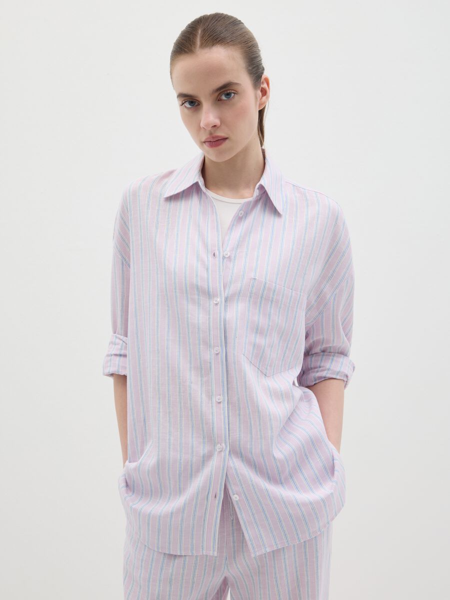 Women's Multicolor Regular Fit Oversized Shirt_0