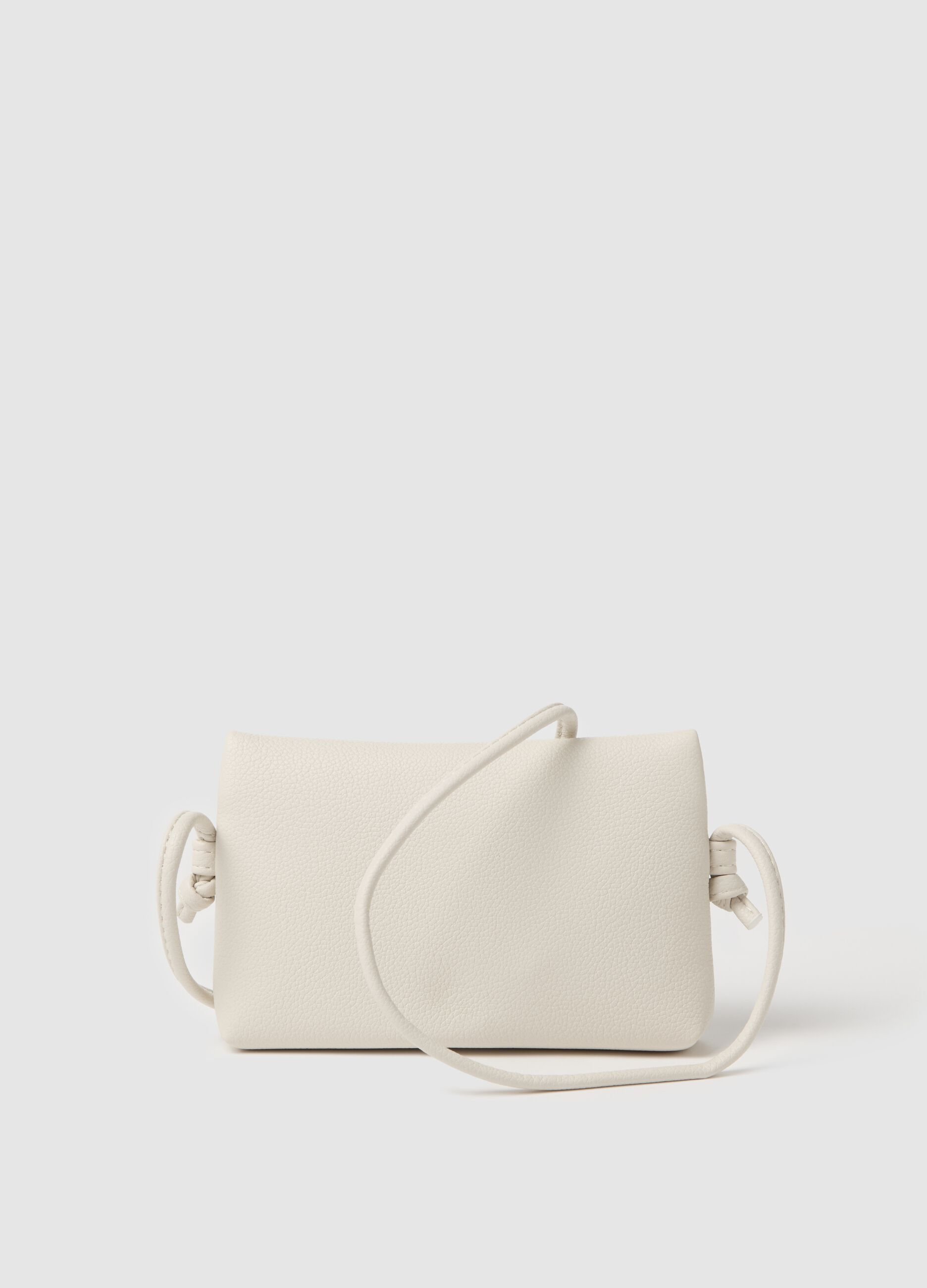 White clutch bag with zip