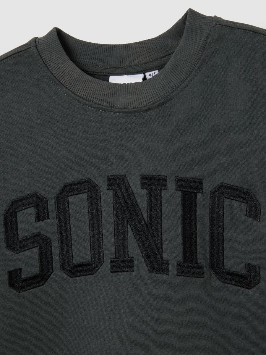Kids' black pure cotton sweatshirt regular fit_2