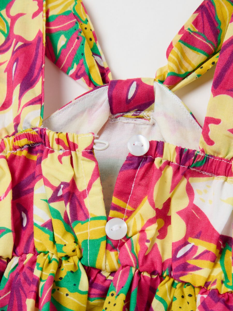 Girl's dress in pure cotton multicolor regular fit_3