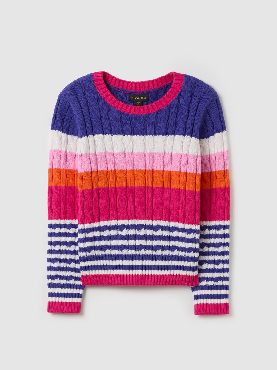 Pullover with cable-knit design_3
