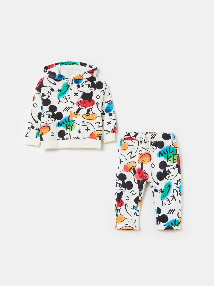 French terry jogging set with Mickey Mouse print_0