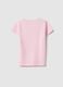 Girls' pink cotton blend t-shirt, regular fit_1