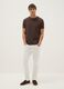 Slim fit brown stretch cotton T-shirt_3