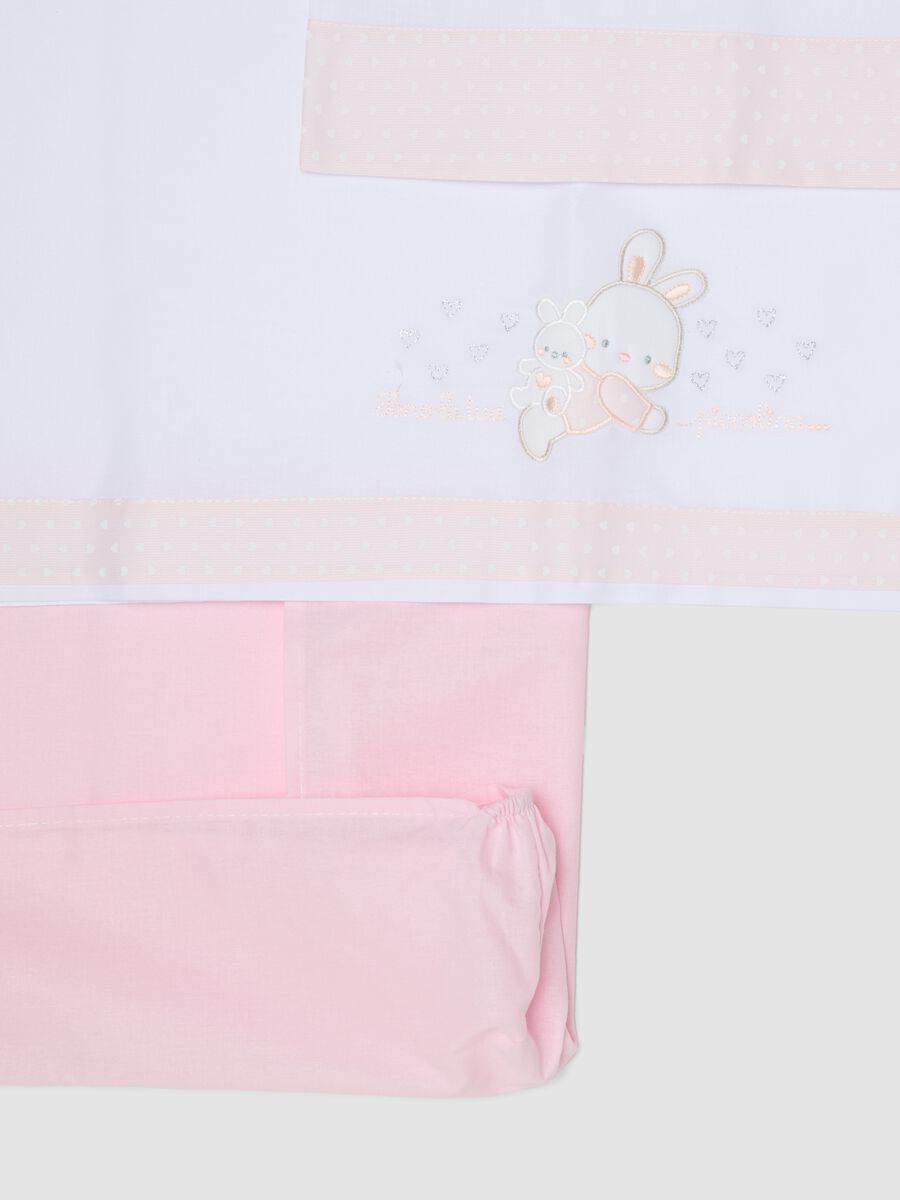 Set di lenzuola per culla in puro cotone multicolor da neonata_1