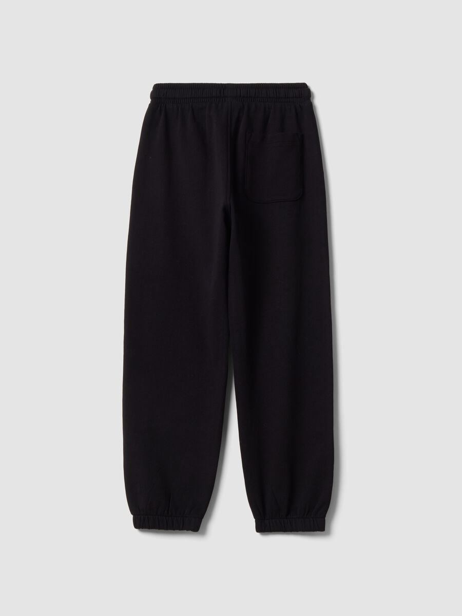 Black jogger trousers in pure organic cotton_1